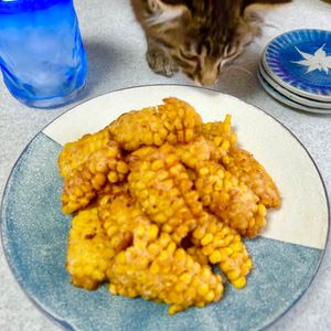 のりのり🐾🎀🤍の作ってみた!投稿(【天才的に旨い！とうもろこしの唐揚げ】無限にいけるやつ♡)
