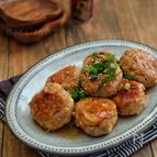 ＊ちくわとえのきたっぷり鶏つくねの甘酢照り焼き＊