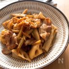 砂糖不使用・生姜でさっぱり♡牛蒡と蓮根と豚ばらの炒めもの