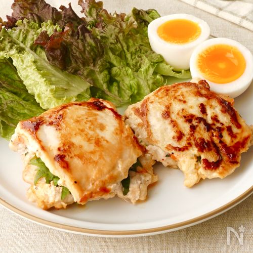 【鶏のキムチーズ挟み焼き】チーズがとろける♪