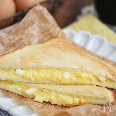 ランチパック風たまごホットサンド