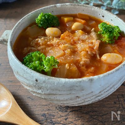 給食で出るあのスープ♪【ポークビーンズ】