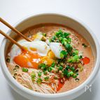 濃厚ピリ辛ごまダレそうめん＃混ぜるだけ＃包丁まな板不要