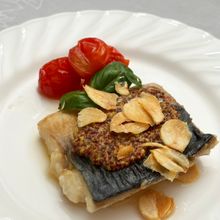 塩鯖の粒マスタード焼き