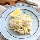 鶏ささ身とストリングチーズのレモン和え