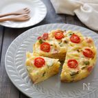 簡単パスタでキッシュ風ケーキ！パーティにも！パイ生地なし！