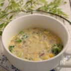ブロッコリーとコーンの豆乳スープ