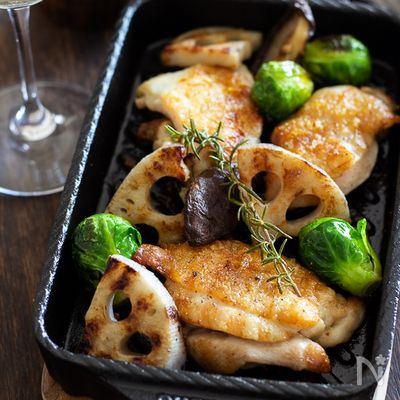 鶏肉とレンコンのグリル