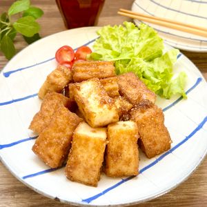 のりのり🐾🎀🤍の作ってみた!投稿(焼くだけ！厚揚げの甘辛ごま生姜焼き｜副菜や作り置きに♪)