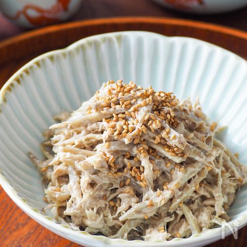 【ごぼうのツナクリチ和え】5分で美肌副菜