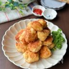 【鶏むね肉と豆腐で作るポップコーンチキン】節約/かさまし
