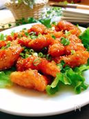 鶏ささみの竜田揚げ▪ハニー･ケチャップソースあえ