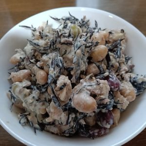 ぽぽペの作ってみた!投稿(【ひじきとさばの豆サラダ】さば缶で簡単！たれが旨い♡)