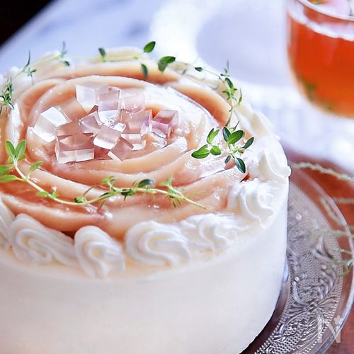 桃のケーキ