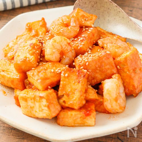 厚揚げのえびチリ炒め