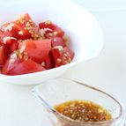 トマトの中華風甘酢ねぎソース