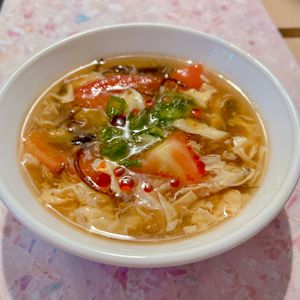 あーちゃん·͜· ♡の作ってみた!投稿(節約満腹簡単！我が家の定番とろみがおいしい『もずく酸辣湯麺』)