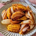 【おうちBBQ気分でトウモロコシと玉ねぎのグリル】