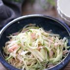 簡単に作れるあと一品♡きゅうりと大根とハムの旨塩ごまナムル