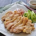 少ない茹で汁でしっとり！簡単！＊塩茹で鶏＊