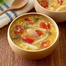 ほんのりカレー風味♩トマたまスープ