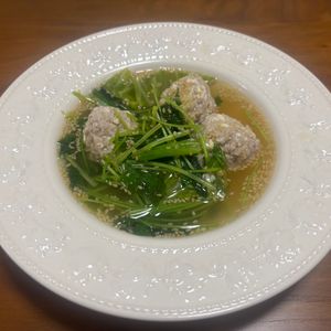こむぎの作ってみた!投稿(バリ旨♡豆腐肉団子《中華風♡野菜スープ》)