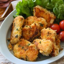 マヨで衣付け楽々♪たらのチーズパン粉焼き