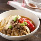 【トマト肉豆腐】夏の短時間煮物