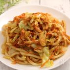 銀鮭の焼きカレーうどん