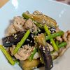 まゆのの作ってみた!投稿(【ご飯に最高】豚こま肉と茄子ニンニクの芽のオイスター炒め)