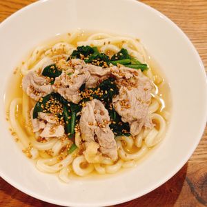 ミルクの作ってみた!投稿(【豚肉とほうれん草のうどん 柚子胡椒風味】つゆがクセになる♪)