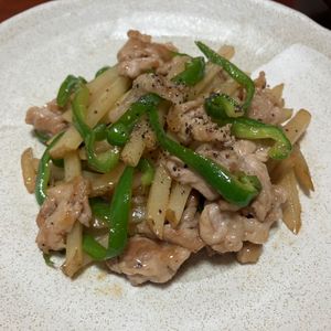 りんごの作ってみた!投稿(【豚肉とじゃがピーマンのオイスター炒め】調味料4つで絶品中華)