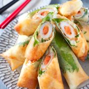 【包丁不要！巻くだけ】揚げない！ちくわめんたいパリパリ春巻き