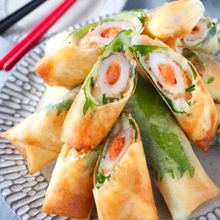 【包丁不要！巻くだけ】揚げない！ちくわめんたいパリパリ春巻き