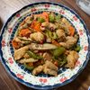 ぽんえりの作ってみた!投稿(行列の定食屋さんの🍚とろとろ甘酢の甘辛鶏ごぼう定食🤩)