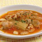 鶏肉とセロリのトマト煮