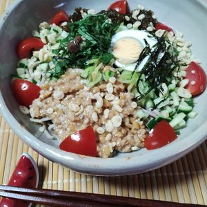 M＊Pの作ってみた!投稿(元気が出る♡ネバネバぶっかけ蕎麦)