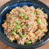ガッツリ食べよう！豚ひき肉と枝豆のチャーハン