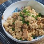 水切り不要。ツナ入り炒り豆腐【簡単・ヘルシー・めんつゆのみ】
