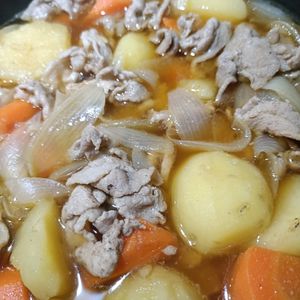 乳酸菌の作ってみた!投稿(みんな大好き定番和食☆豚こま肉で節約♪『味染み♡豚じゃが』)