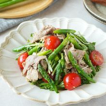 絶品！【佐賀県産アスパラガスと豚しゃぶのごまだれサラダ】