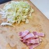 キャベツのだしペペロンの工程1