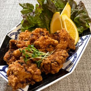 楽ラク手抜キッチン🐶🐾の作ってみた!投稿(液体塩こうじがあったら【シンプル塩唐揚げ】しっとりジューシ♪)