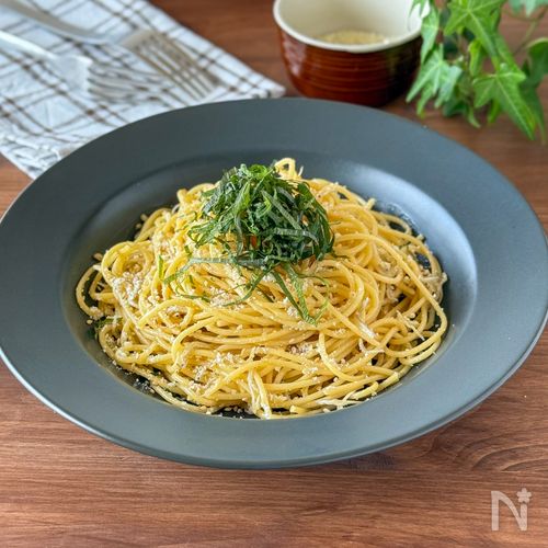 切って♪茹でて♪和えただけ
ちりめんバター醤油のご褒美パスタ