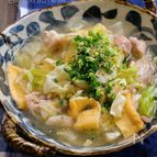 鶏肉とおあげとキャベツのとろみ煮