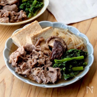 【フライパンで簡単♪牛すき煮】ほっとする味わい