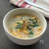 レンジで一発!ぽってりニラ玉スープの工程5