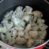 【カリフラワーとベーコンのチーズパン粉焼き】今日のおつまみの工程2