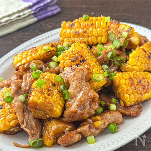 ご飯がすすむ!【豚こまととうもろこしのコクうま炒め】