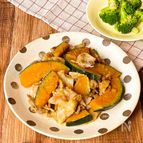 【下味冷凍5分！】かぼちゃと豚バラのこってり焼き